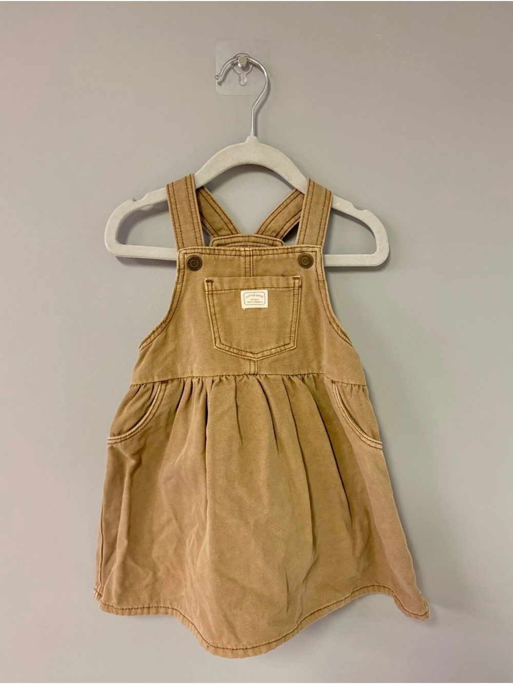 H&M Tan Corduroy Pinafore Dress